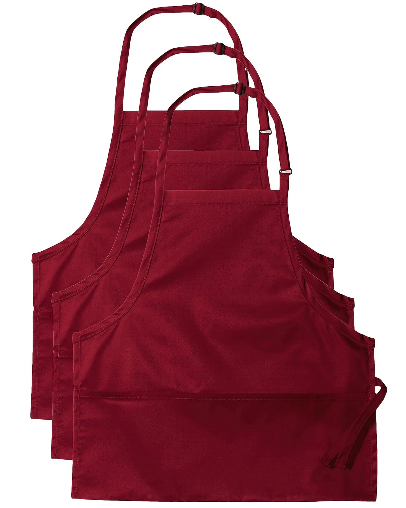 3-PACK Chef Adjustable Neck Apron 24" - 1 pocket