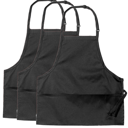 3-PACK Chef Adjustable Neck Apron 24" - 1 pocket