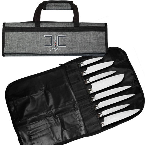 Chef Knife Bag, 8 Knife Roll Bag with Accessory Mesh Pockets