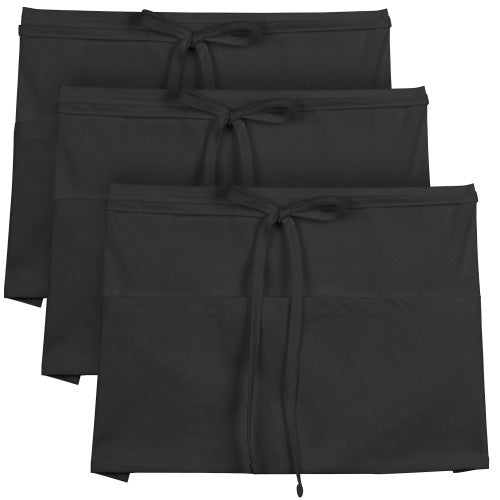 3-PACK Chef Code 11" Server Apron with 3 Pockets