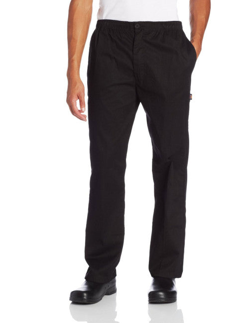 Classic Trouser Chef Pant - Elastic Waist with Button and Zipper